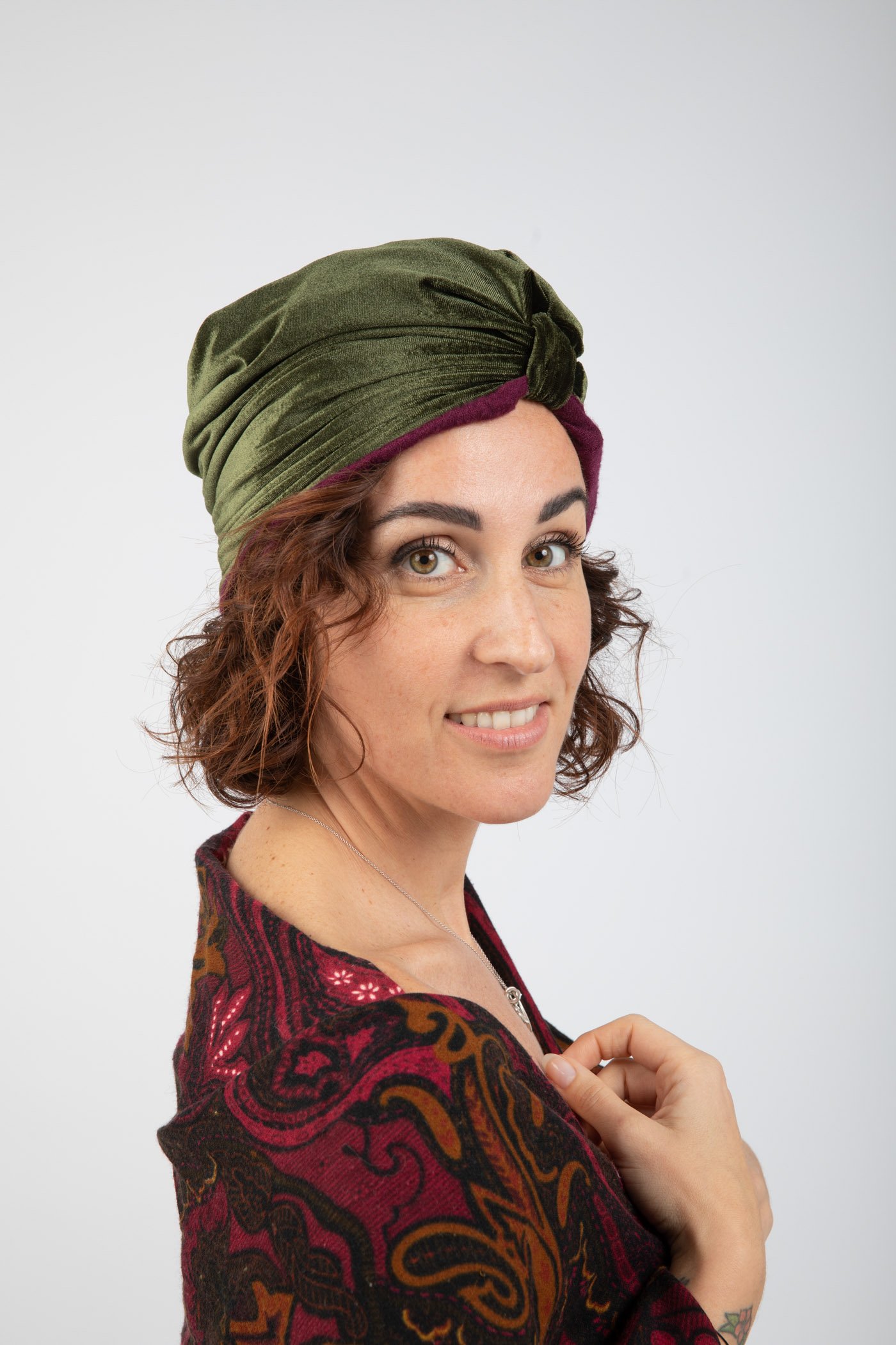 Velvet turbante double face - Simona Barboni